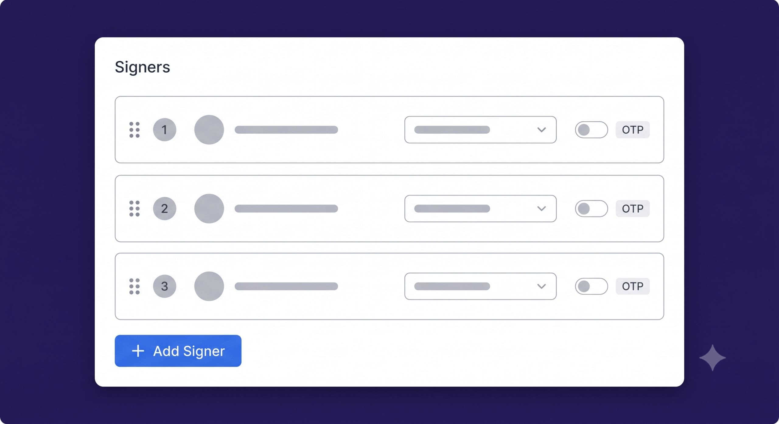 Add & Organize Signers