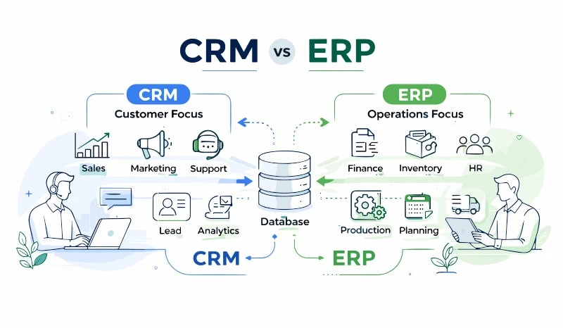 CRM vs ERP