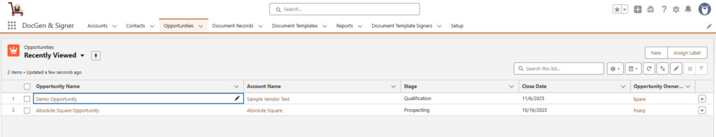 Generate Document Using Lightning Experience 13