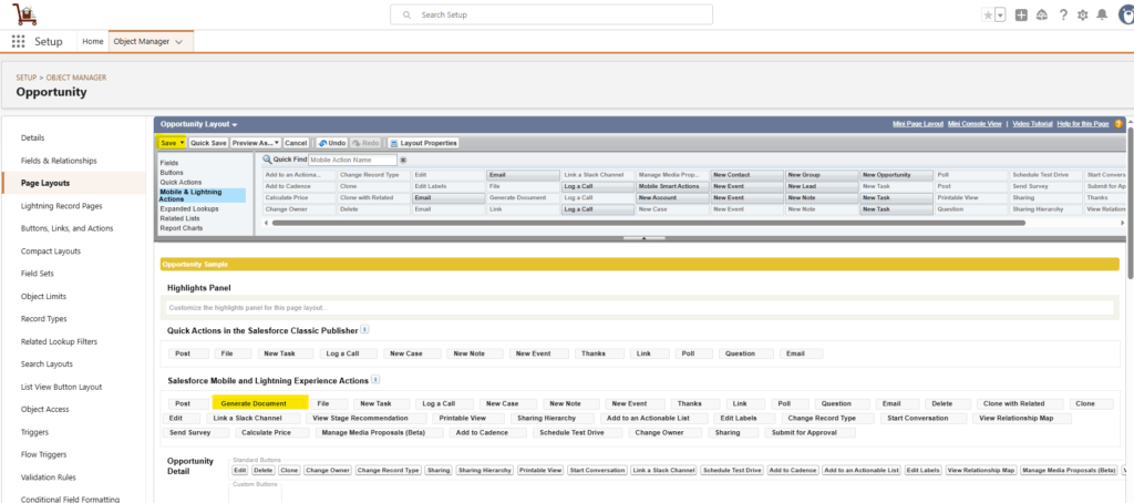 Generate Document Using Lightning Experience 9