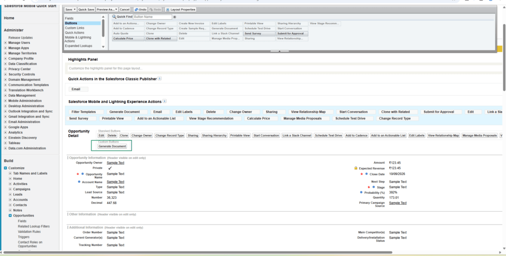 Generate Document Using Classic View 12