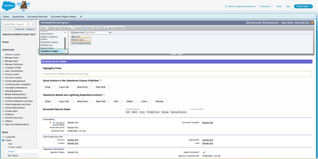 Generate Document Using Classic View 22