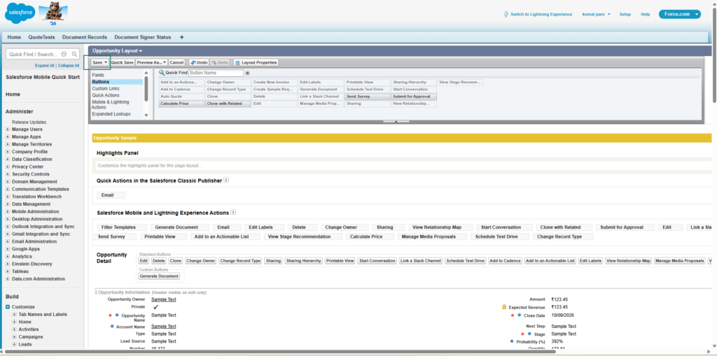Generate Document Using Classic View 13