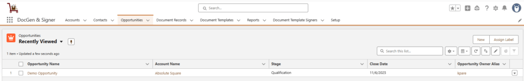 Generate Document Using Lightning Experience 26
